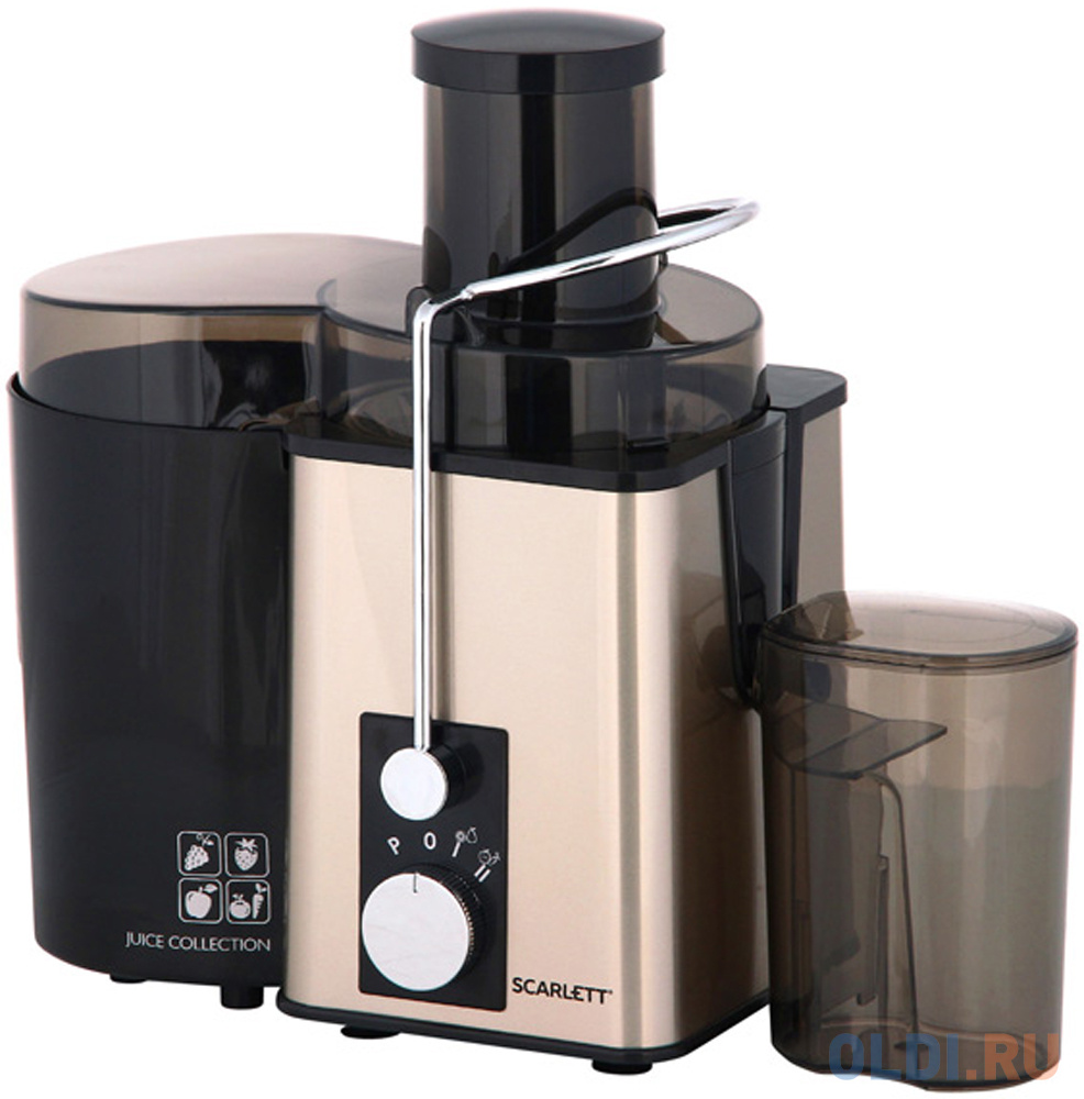 

Соковыжималка центробежная Scarlett SC-JE50S35 1000Вт рез.сок.:600мл. золотистый/черный