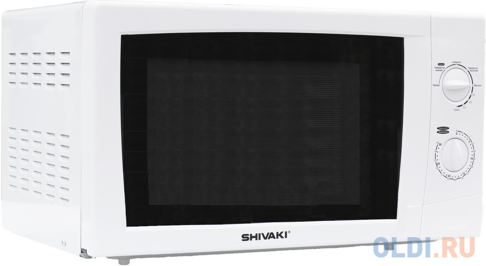 Микроволновая печь SHIVAKI SMW2012GMW, гриль, 700 Вт., 20 л., мех. упр., таймер 30 мин., разморозка, белый - фото 1