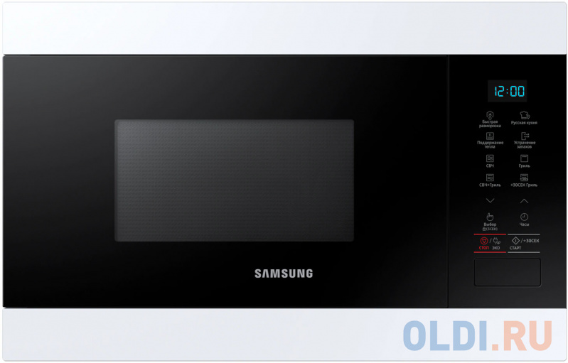 

Встраиваемая микроволновая печь Samsung MG22M8054AW 850 Вт белый чёрный