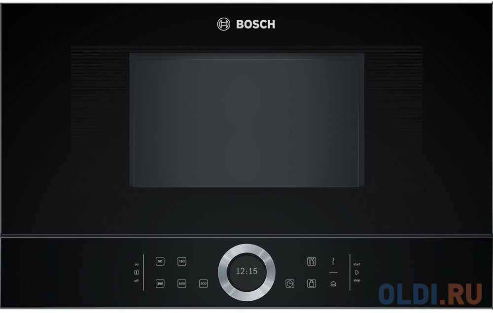 Встраиваемая микроволновая печь Bosch BFL634GB1 900 Вт чёрный микроволновая печь leff 20mm729b 700 вт чёрный