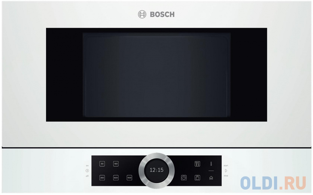 Встраиваемая микроволновая печь Bosch BFL634GW1 900 Вт белый микроволновая печь gorenje mo20a3wh 20л 800вт белый