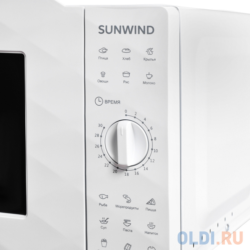 Микроволновая печь SunWind SUN-MW001 600 Вт белый фото