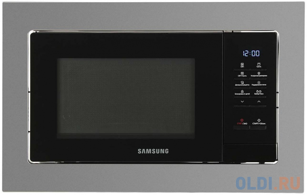 Встраиваемая микроволновая печь Samsung MG20A7013AT/BW 850 Вт серебристый чёрный