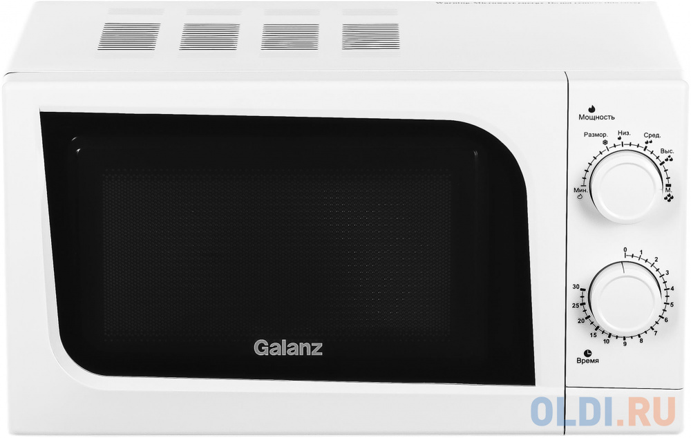 Микроволновая Печь Galanz MOS-2004MW 20л. 700Вт белый, размер 45.2x26.2 см. - фото 1