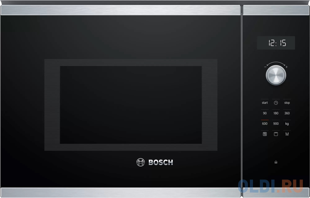 Встраиваемая микроволновая печь Bosch BEL554MS0 900 Вт серебристый чёрный встраиваемая микроволновая печь bosch bel623mb3 800 вт чёрный
