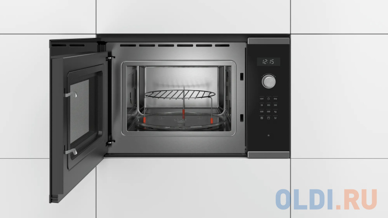 Встраиваемая микроволновая печь Bosch BEL554MS0 900 Вт серебристый чёрный фото