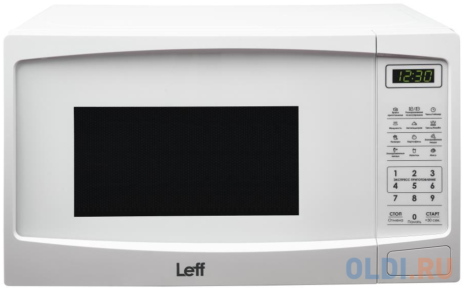 Микроволновая печь LEFF 20MD732WG 700 Вт белый микроволновая печь leff 20mm730sg 700 вт серебристый