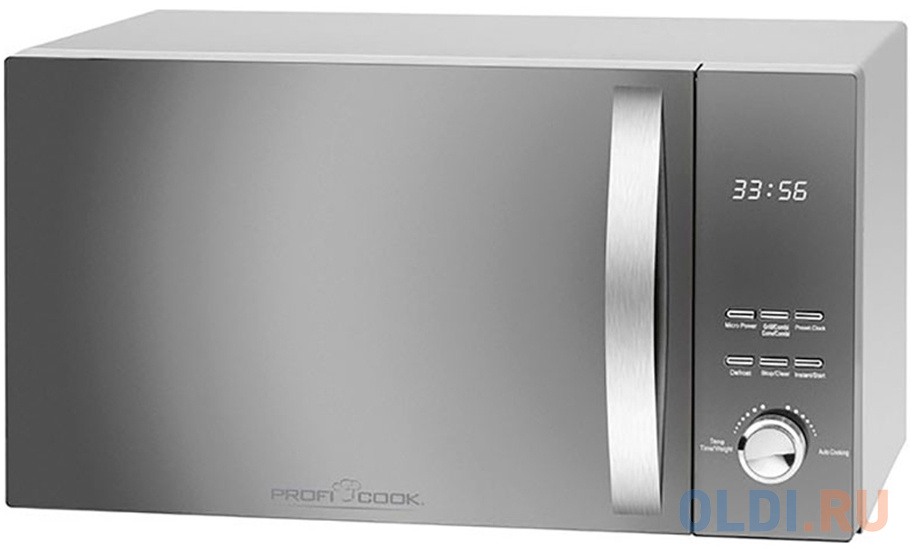 Микроволновая печь Profi Cook PC-MWG 1176 800 Вт серебристый весы кухонные profi cook pc kw 1061 серебристый