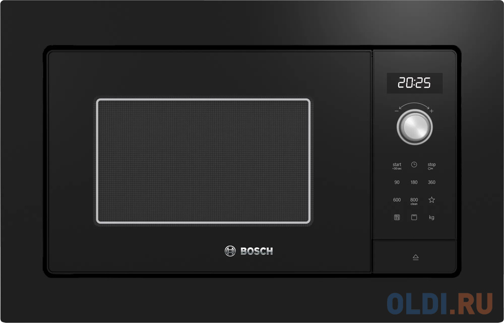 Встраиваемая микроволновая печь Bosch BEL653MX3 800 Вт чёрный микроволновая печь встраиваемая ore mwa20b 59 5x32 35x38 4 см цвет чёрный