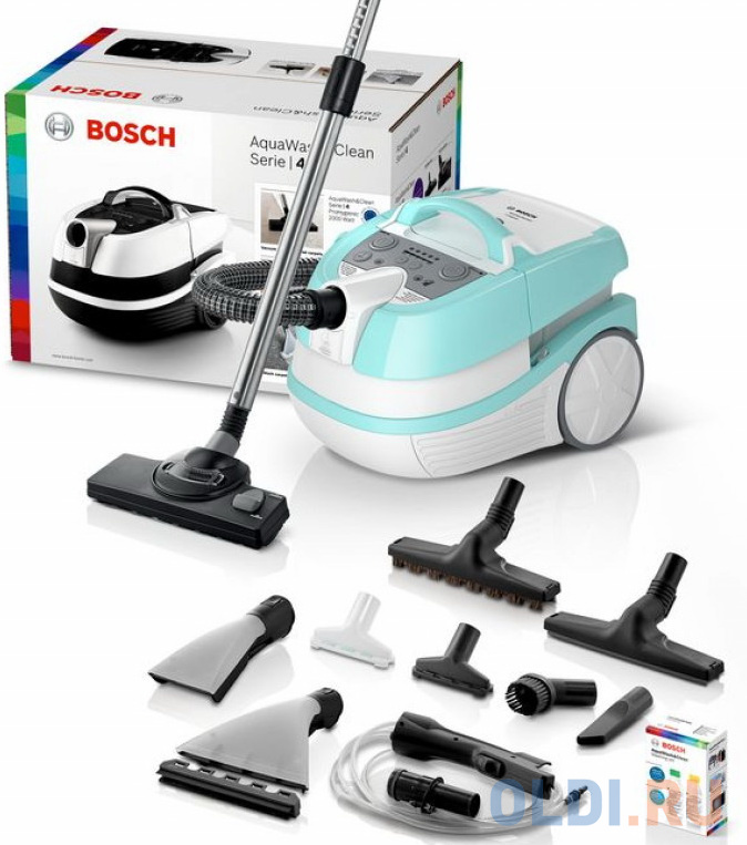 

Пылесос Bosch BWD420HYG сухая влажная уборка бирюзовый