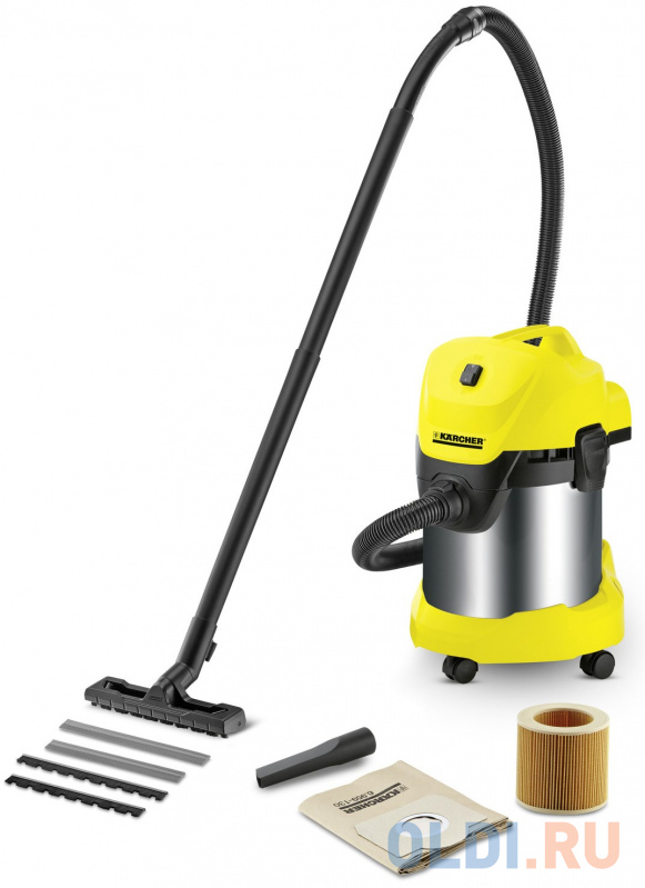 

Пылесос Karcher WD 3 Premium *EU-I 1000Вт желтый/черный