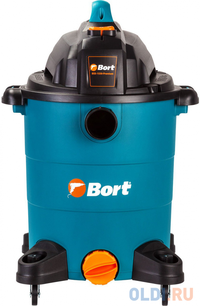 Промышленный пылесос BORT BSS-1530-Premium влажная сухая уборка синий черный