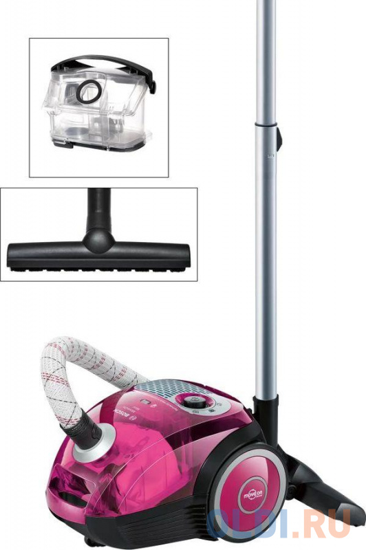 

Пылесос Bosch BGL252101 2100Вт розовый/черный