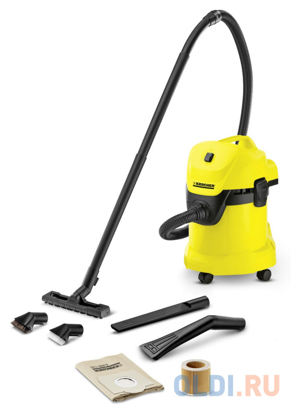 

Пылесос Karcher WD 3 Car сухая влажная уборка жёлтый
