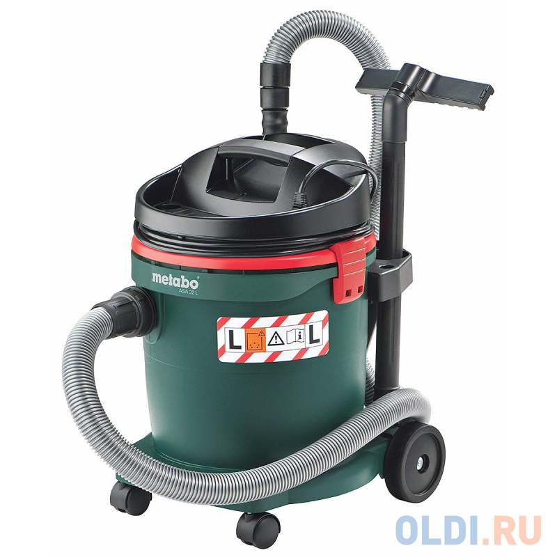 

Пылесос Metabo ASA 32 L 602013000 сухая влажная уборка зелёный