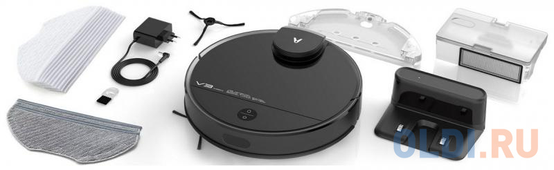 Робот-пылесос Viomi V3 Max сухая влажная уборка чёрный фото