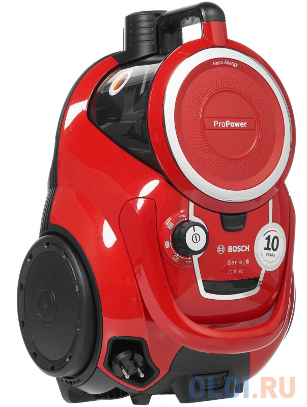 Пылесос Bosch BGS412234A сухая уборка красный фото