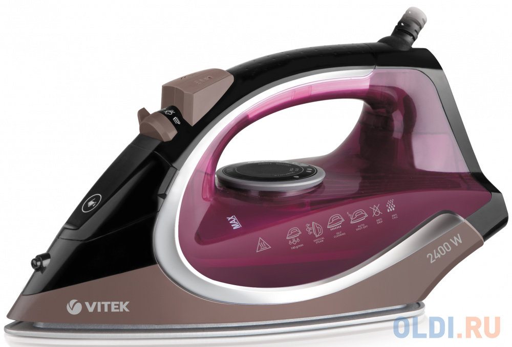 Утюг VITEK VT-8309 BK, 2400Вт, корич/черый