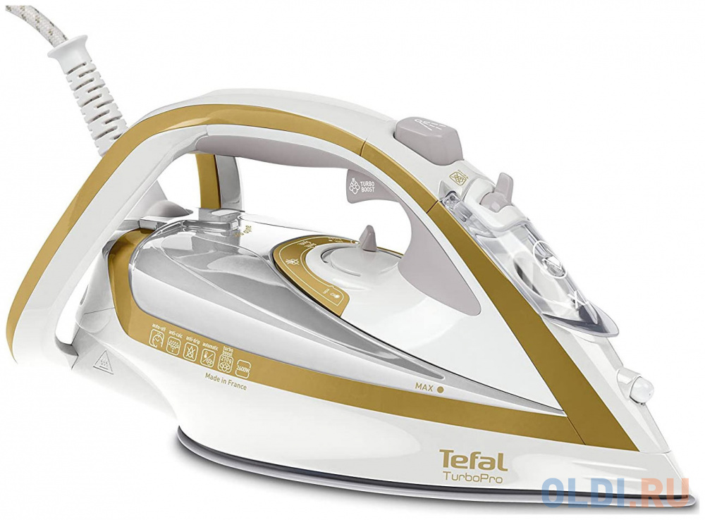 

Утюг Tefal FV5625E0 2400Вт белый золотистый