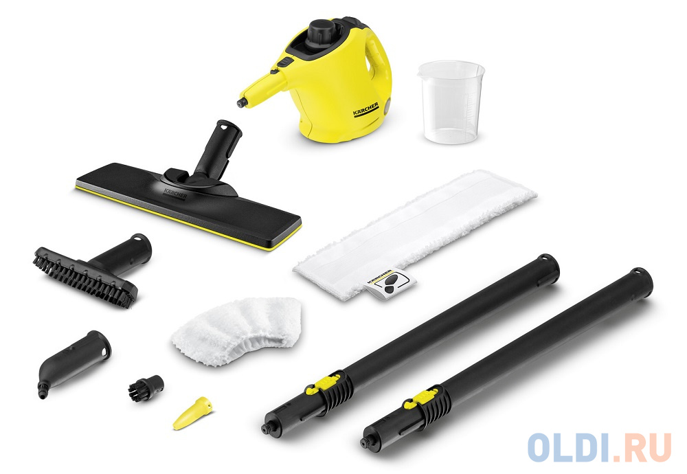 Пароочиститель Karcher SC 1 EasyFix EU-II, ручной, 1200 Вт., давление 3 бар, набор насадок karcher пароочиститель для дома sc 5 easyfix premium 1 512 550 0