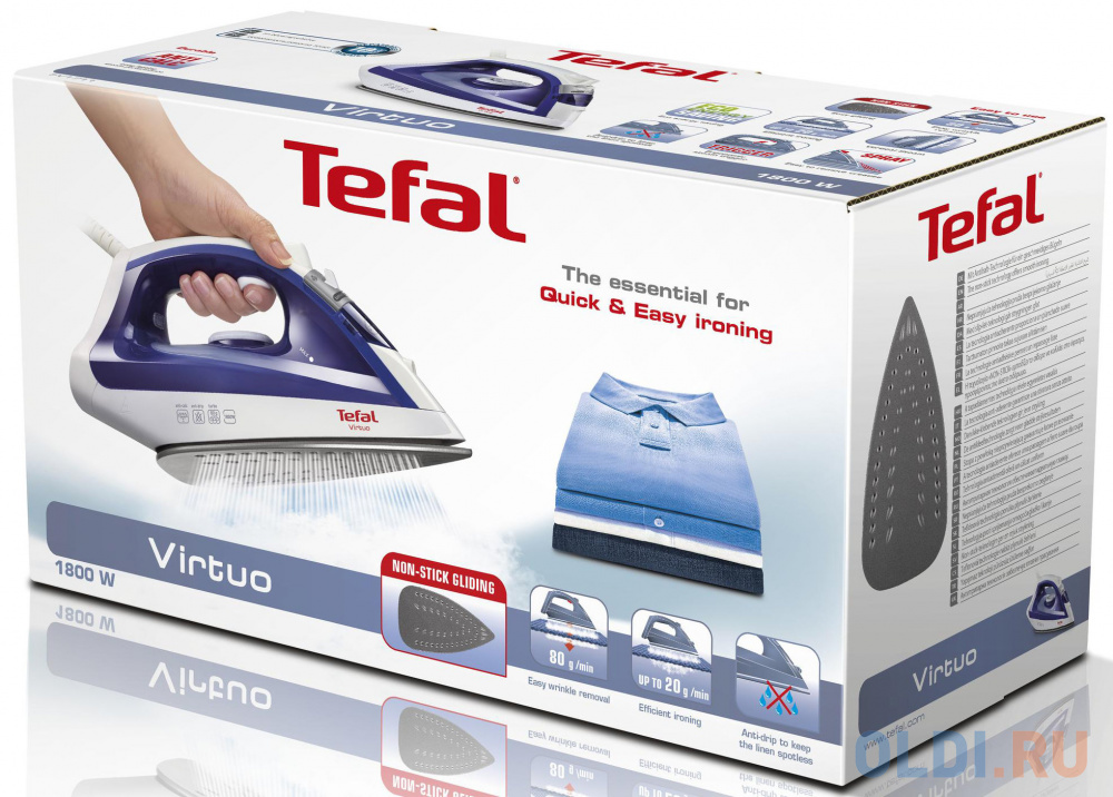 Утюг Tefal FV1711E0 1800Вт белый синий Вид№5