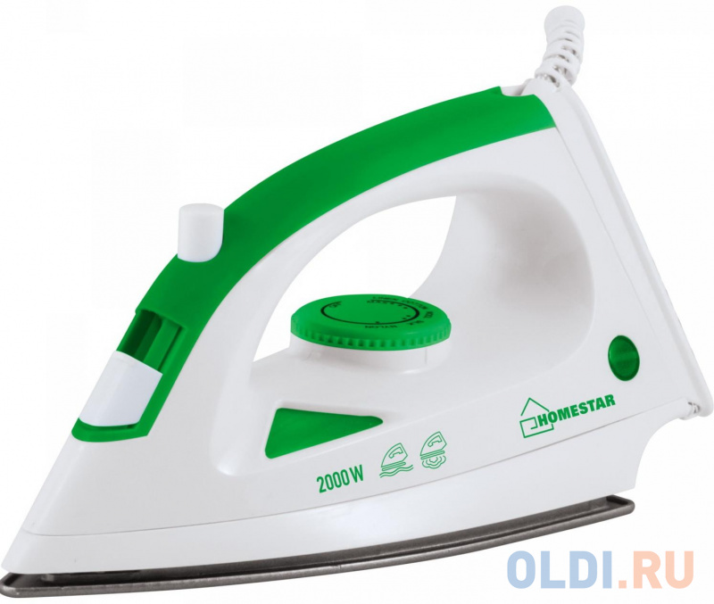 

УТЮГ "HOMESTAR" HS-4001 2000 ВТ ПОДОШВА ТЕФЛОН. (1/12) БЕЛО-ЗЕЛЕНЫЙ