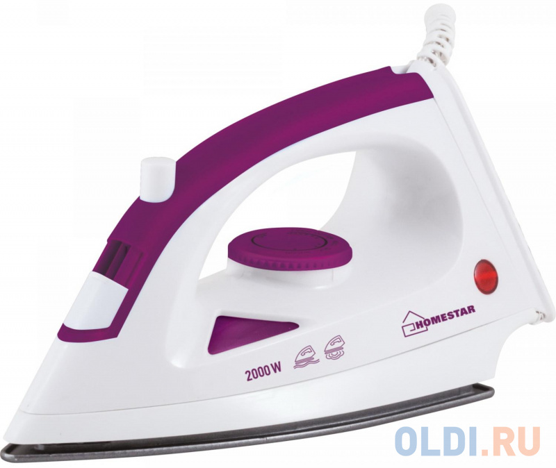 

УТЮГ "HOMESTAR" HS-4001 2000 ВТ ПОДОШВА ТЕФЛОН. (1/12) БЕЛЫЙ