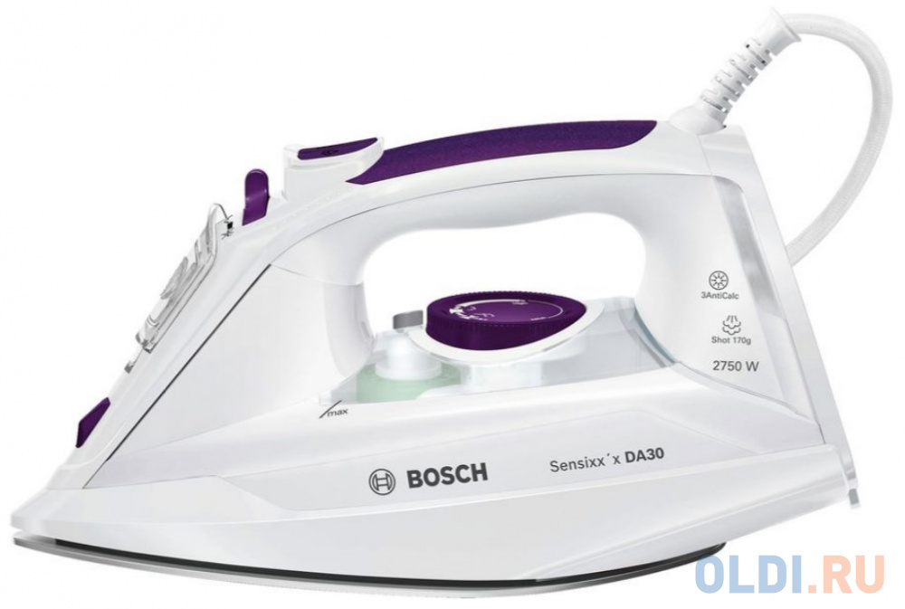 

Утюг Bosch/ Подошва: CeraniumGlissee, 2850 Вт, фиолетовый/белый