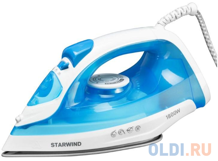 Утюг Starwind SIR2045 1800Вт голубой/белый