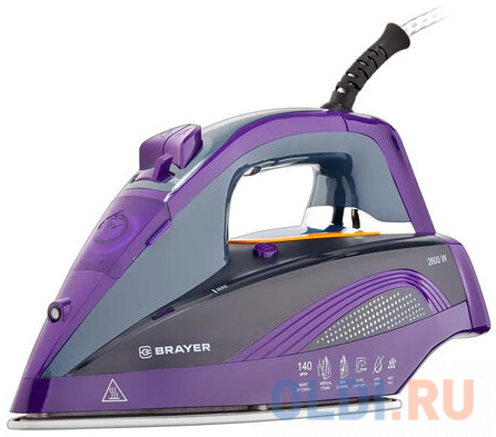 Утюг Brayer BR4001 2600Вт фиолетовый утюг brayer br4008 2400вт серый