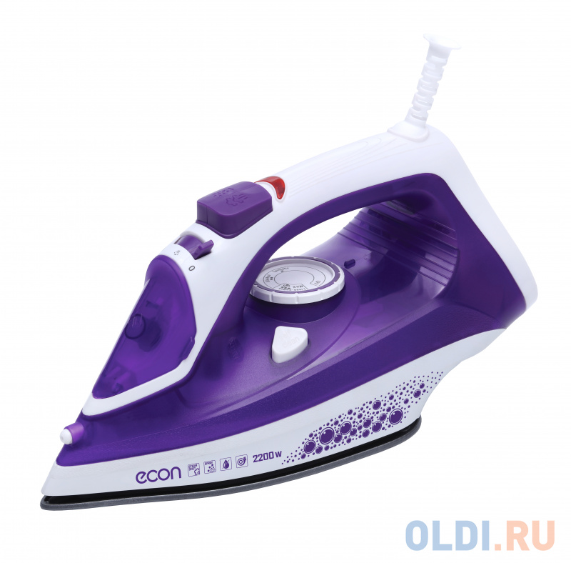 

Утюг ECON ECO-BI2201 2200Вт белый фиолетовый, Фиолетовый с белым