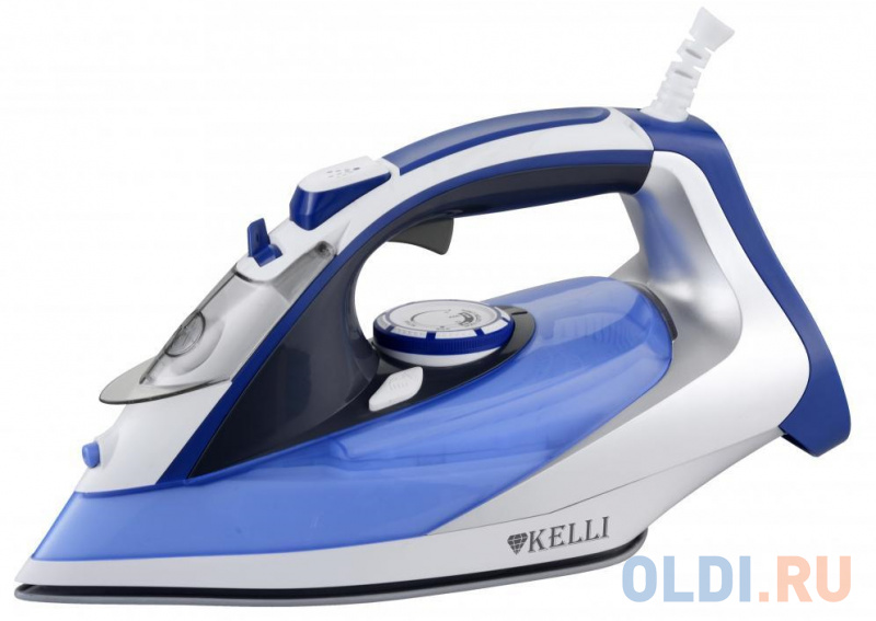 

Утюг KELLI KL-1638 2200Вт белый синий, Синий с белым