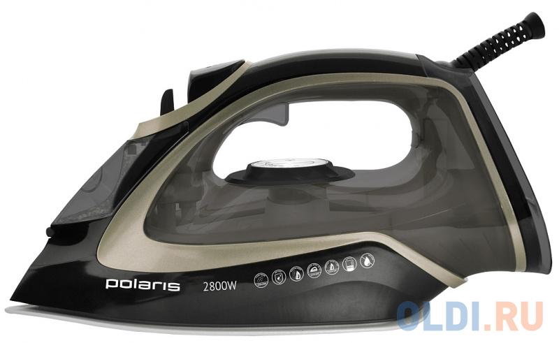 Утюг Polaris PIR 2821AK 2800Вт чёрный золотистый фото