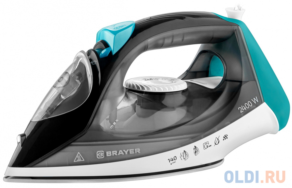 Утюг Brayer BR4008 2400Вт серый фен brayer br3001 2200вт серый