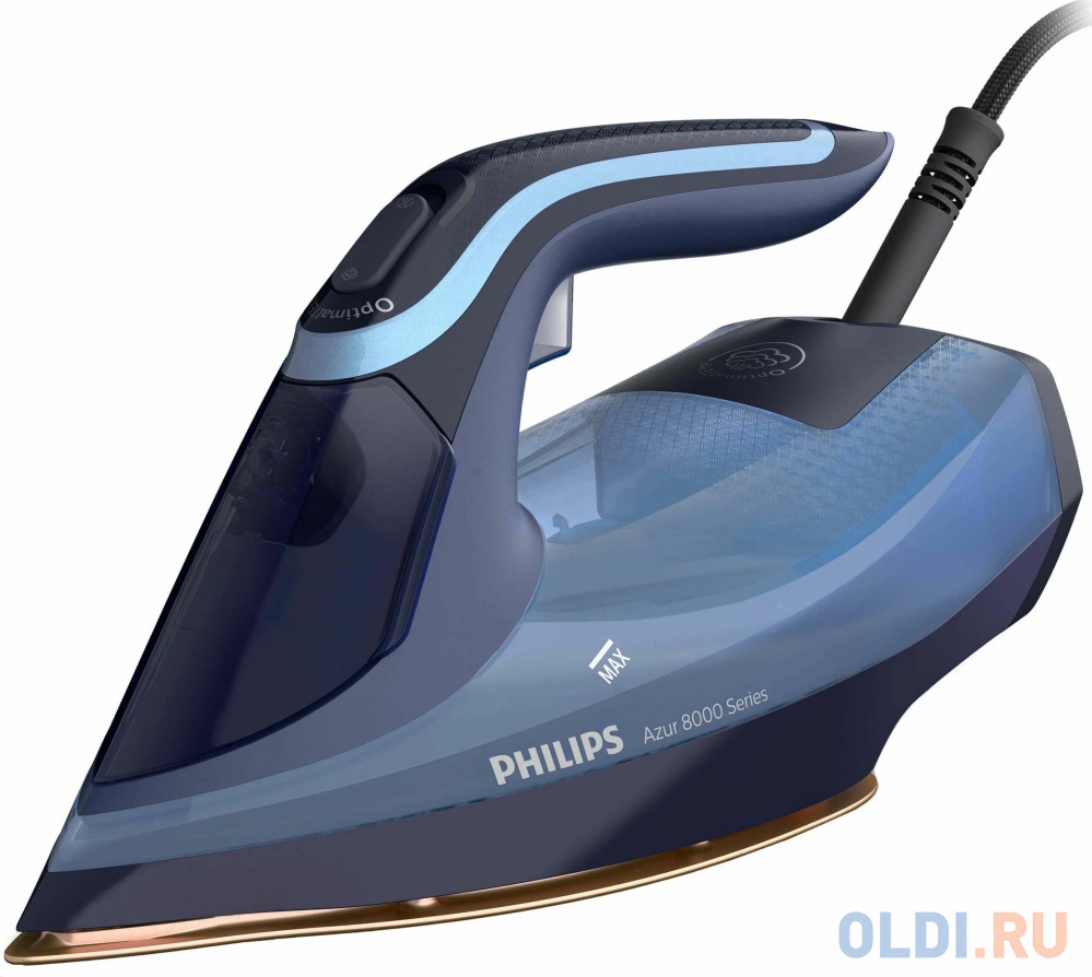 Утюг Philips DST8020/20 3000Вт синий утюг tefal fv5735e0 2500вт синий белый