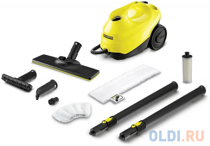 Пароочиститель напольный Karcher EasyFix SC 3 2022 1900Вт желтый/черный, цвет жёлтый, размер 236х253х360 мм