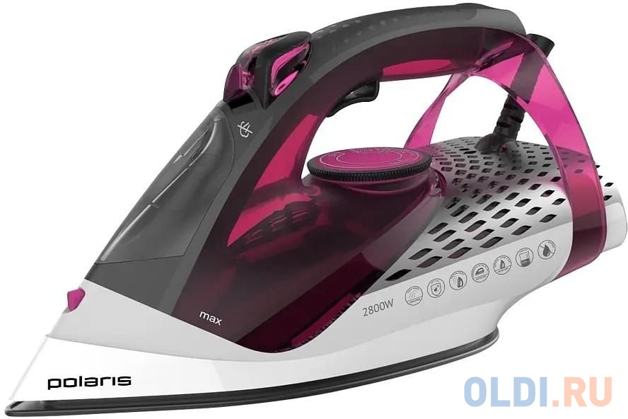 

Утюг Polaris PIR 2860AK, 2800Вт, розовый/черный