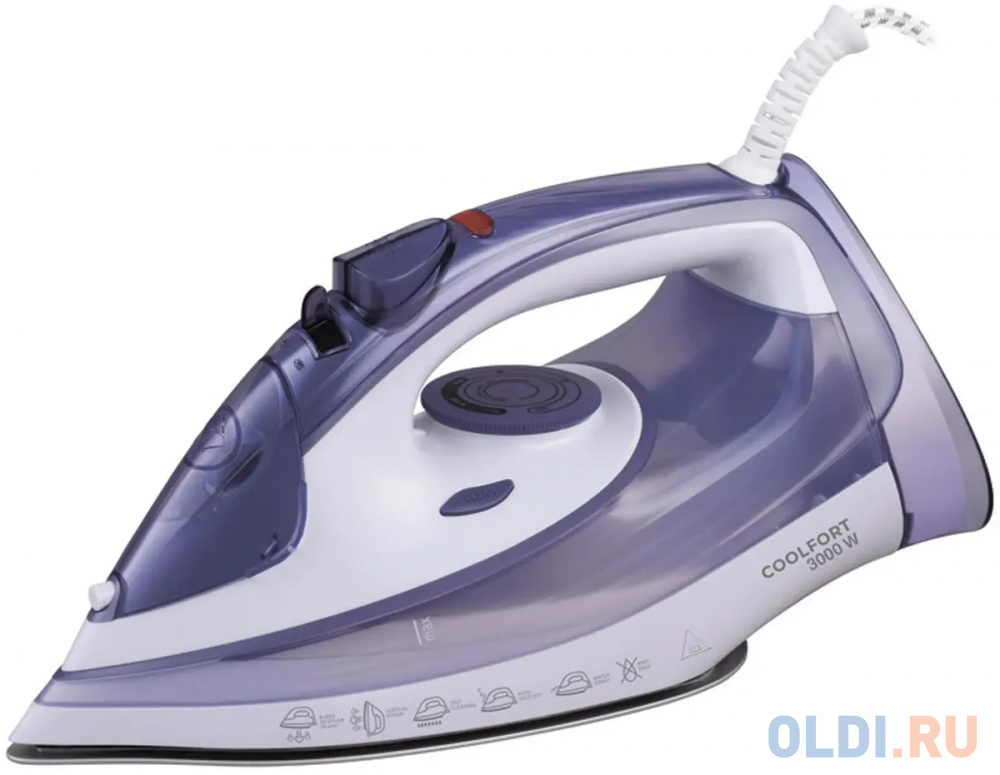 

Утюг COOLFORT CF-3409, 3000Вт, сиреневый/белый