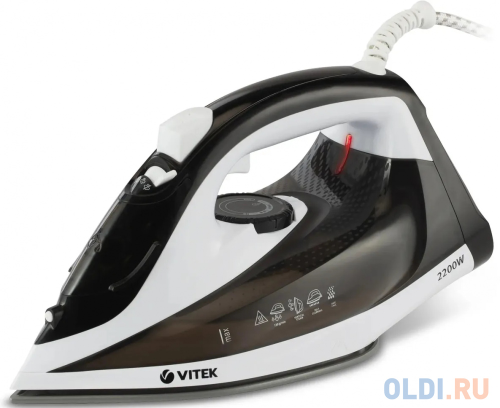 

Утюг Vitek VT-1267, 2200Вт, черный/белый