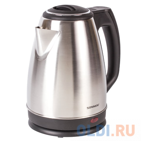 Чайник электрический Sonnen KT-115 1500 Вт серебристый 1.5 л нержавеющая сталь кофемашина philips ep4346 70 1500 вт серебристый