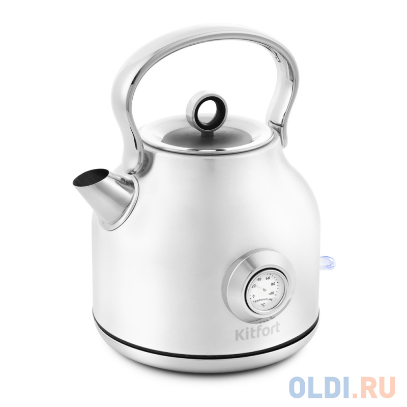 

Чайник электрический KITFORT КТ-673-1 2200 Вт белый 1.7 л нержавеющая сталь
