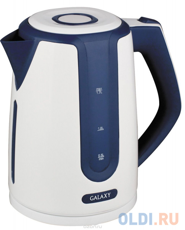

Чайник GALAXY GL0207 2200 Вт белый синий 1.7 л пластик