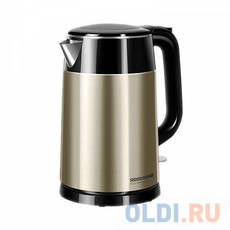 Чайник электрический Redmond RK-M1582 1800 Вт золотистый чёрный 1.7 л нержавеющая сталь чайник электрический philips hd9350 90