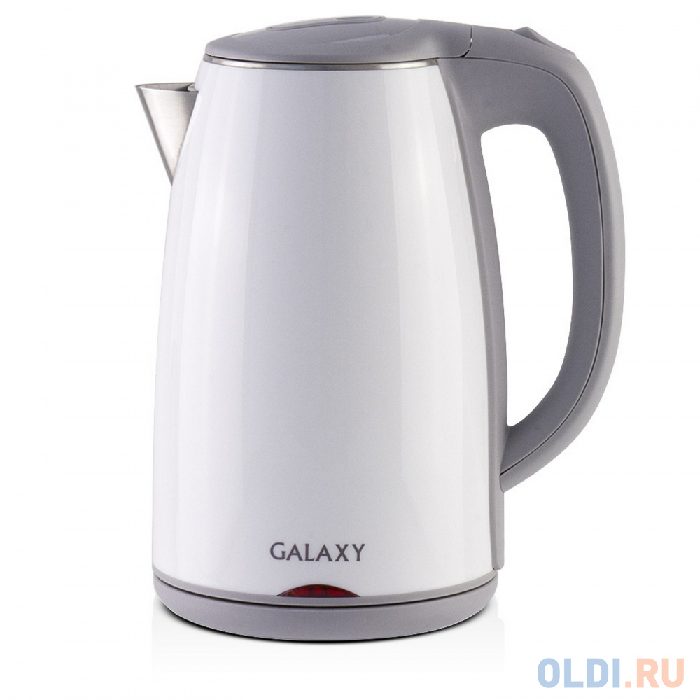 Чайник GALAXY GL0307 2000 Вт белый 1.7 л металл/пластик GL 0307 (бел) - фото 1