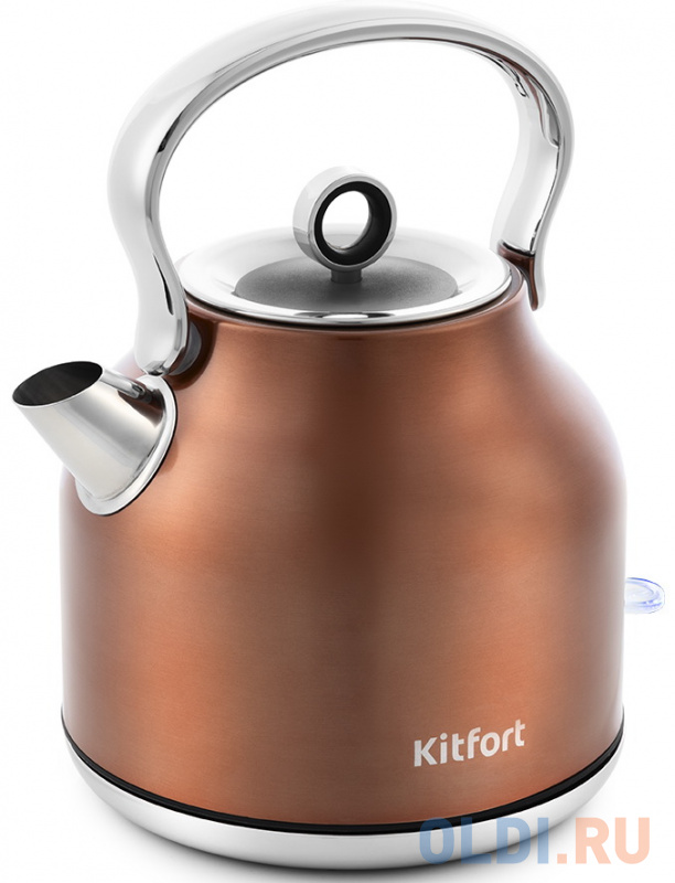 

Чайник электрический KITFORT КТ-671-5 2200 Вт бронзовый 1.7 л нержавеющая сталь