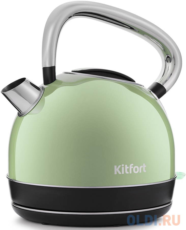 Чайник электрический KITFORT КТ-696-3 2150 Вт салатовый 1.7 л нержавеющая сталь - фото 1