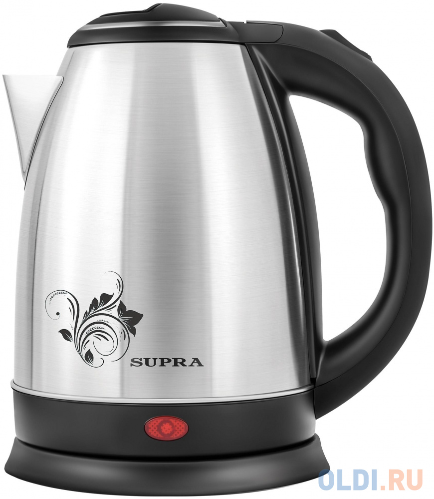 Чайник электрический Supra KES-1802S 1500 Вт серебристый чёрный 1.8 л металл ремень женский ширина 2 2 см винт пряжка металл чёрный