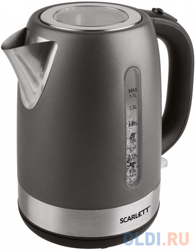 

Чайник электрический Scarlett SC-EK21S71 2200 Вт стальной 1.7 л нержавеющая сталь