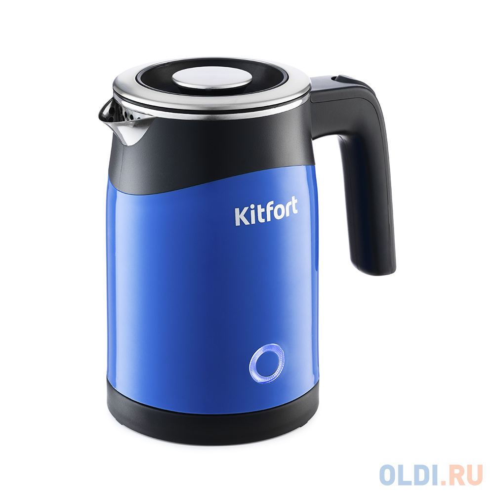 Чайник электрический KITFORT 639-2-КТ 1150 Вт синий 0.6 л чугун kitfort чайник kt 6140 1 бело фиолетовый