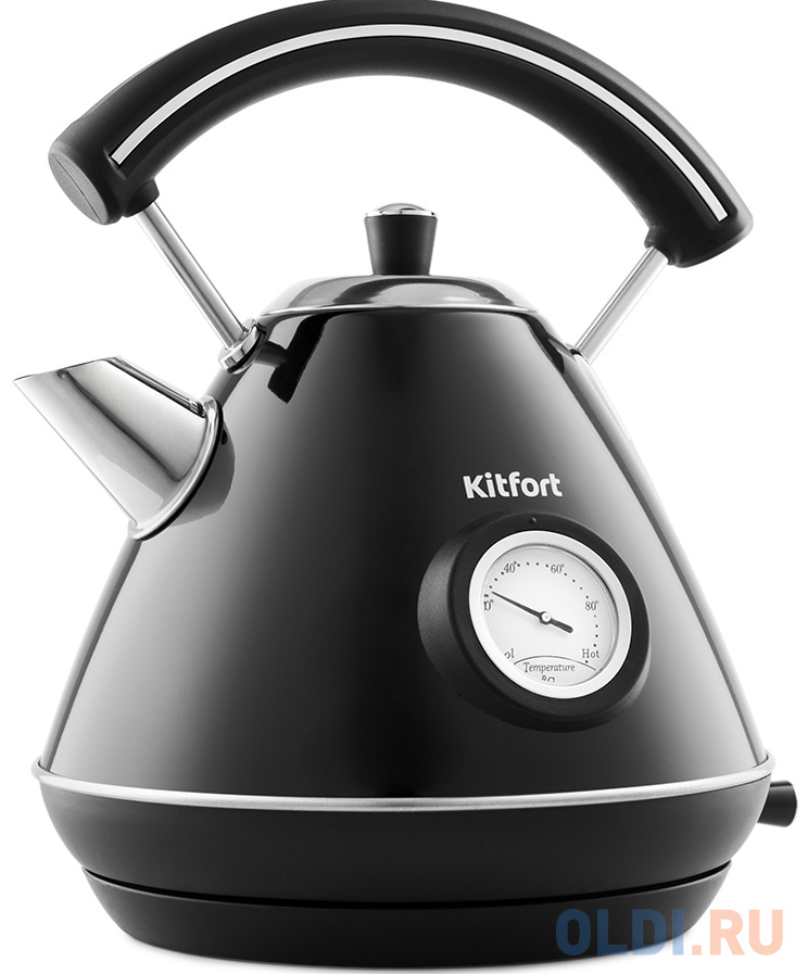 

Чайник электрический KITFORT KT-687-2 2200 Вт чёрный 1.7 л нержавеющая сталь